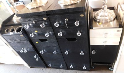 Lot 1194 - Four DIR beautician's multi drawer cabinets,...