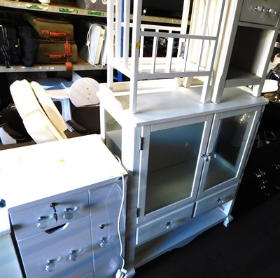 Lot 1195 - A DIR white gloss beautician's cabinet,...