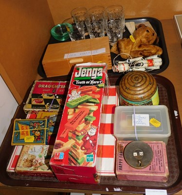 Lot 2002 - Games, to include Jenga, draughts, Happy...