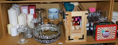 Lot 2010 - Various pillar candles, together with...