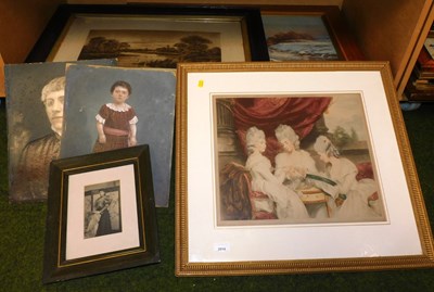 Lot 2014 - Pictures, prints, etc., to include after...