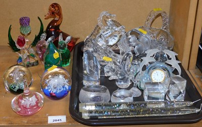 Lot 2045 - A group of decorative glassware, to include...