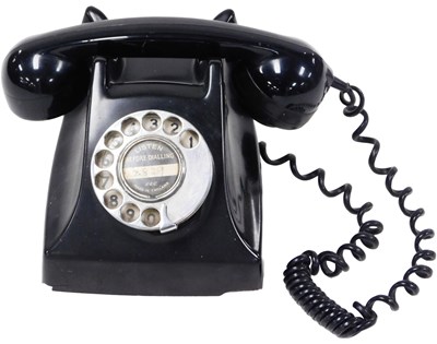 Lot 415 - A GEC black Bakelite dial telephone.