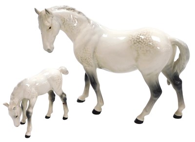 Lot 434 - A Beswick pottery dapple grey horse, printed...