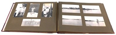 Lot 475 - An early 20thC naval photograph album,...