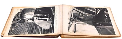 Lot 477 - An early 20thC naval photograph album,...