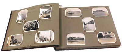 Lot 480 - An early 20thC naval photograph album, The...