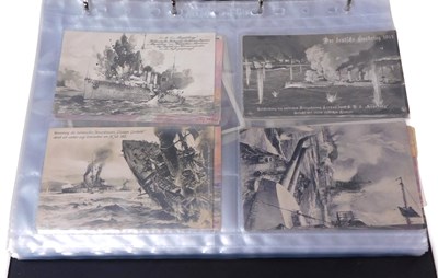 Lot 486 - Deltiology naval postcards. a collection of...