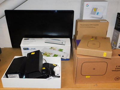 Lot 2128 - A quantity of BT Smart Hubs, PC Line laminator,...