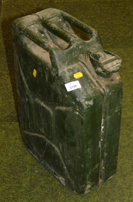 Lot 2136 - A green painted jerry can.