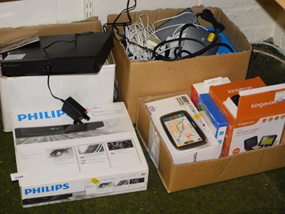Lot 2144 - Electrical equipment, to include a Philips DVD...