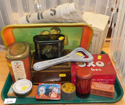 Lot 2159 - Various bygone tins, to include OXO Cubes, etc....