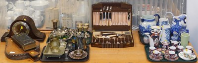 Lot 2161 - General household effects, to include an oak...