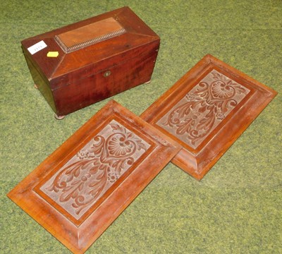 Lot 2173 - A Regency mahogany sarcophagus shaped tea...