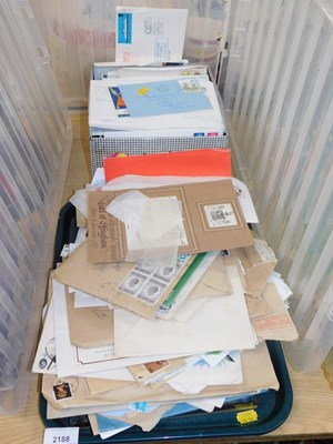 Lot 2188 - Various stamps, many still on envelopes,...