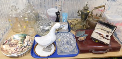 Lot 2189 - General household effects, to include a copper...