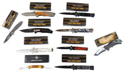 Lot 504 - Nine Tac-Force pocket knives, Speedster model...
