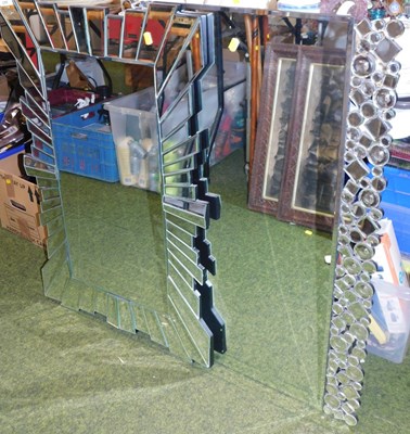 Lot 2200 - A wall mirror, of rectangular form, with...