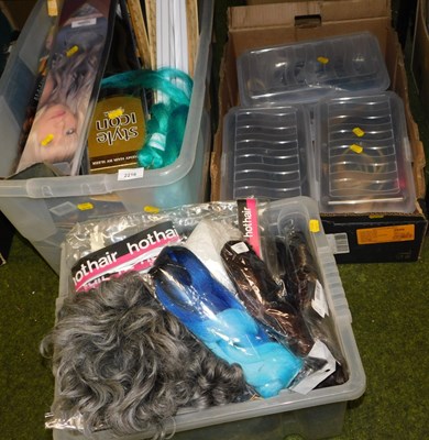Lot 2216 - A quantity of human and synthetic hair...
