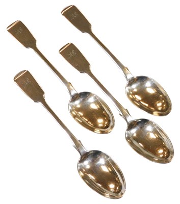 Lot 514 - A set of four Victorian silver Old English...