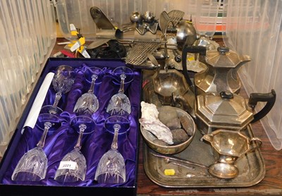Lot 2221 - A Sheffield Plate four piece tea service,...