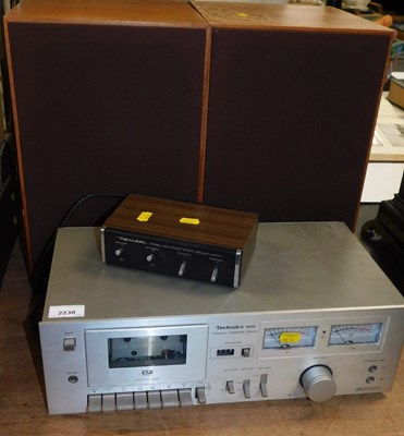 Lot 2238 - A Technics M10 stereo cassette deck, together...