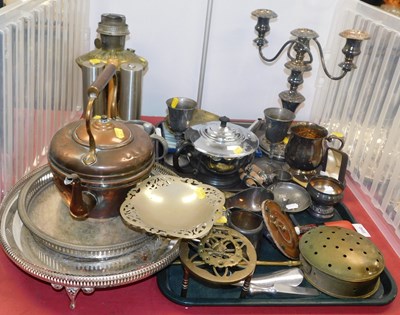 Lot 2242 - A group of metalware, to include a Victorian...
