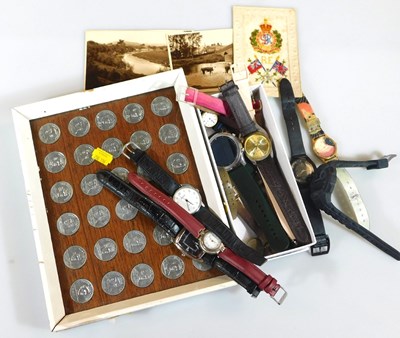 Lot 2255 - A quantity of wristwatches, together with a...