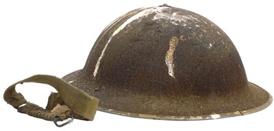 Lot 529 - A WWII British Army MK3 combat helmet.