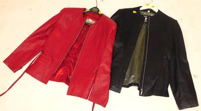 Lot 2276 - A Rave leather jacket, in black, together with...