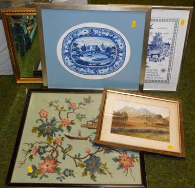 Lot 2301 - Pictures, prints, etc., to include tapestry...