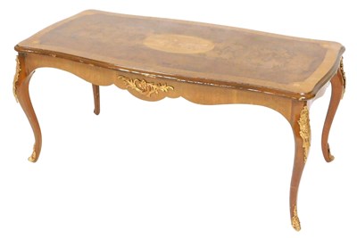 Lot 584 - A Louis XV style mahogany and burr walnut...