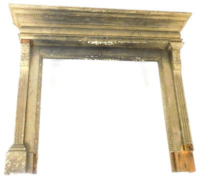 Lot 591 - A 19thC Neo Classical cream painted fire...