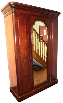 Lot 597 - A Victorian mahogany double compactum wardrobe,...