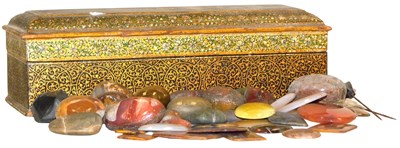 Lot 537 - An early 20thC Anglo Indian lacquered box,...