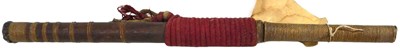 Lot 555 - A Burmese Dha with scabbard, rope bound, 51cm...