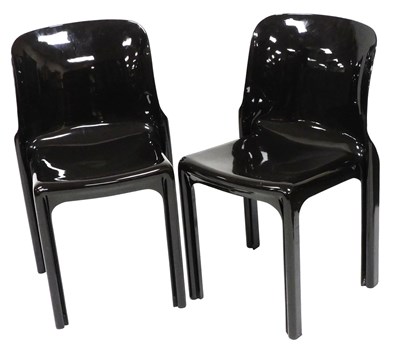 Lot 614 - A pair of late 20thC Artemide brown plastic...