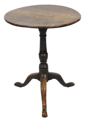 Lot 634 - A George III oak occasional table, with a...