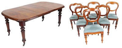 Lot 636 - A Victorian mahogany wind-out dining table,...