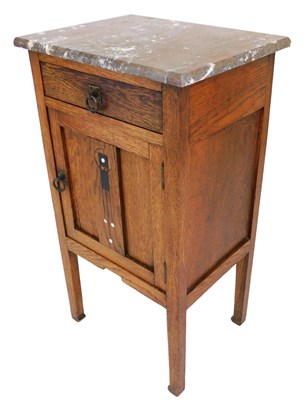 Lot 638 - A Victorian oak Arts & Crafts style pot...
