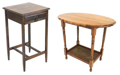 Lot 639 - An early 20thC oak occasional table, with a...