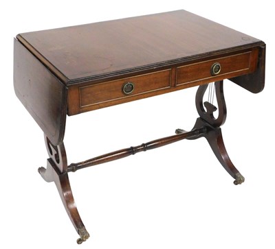 Lot 666 - A Georgian reproduction mahogany sofa...