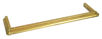 Lot 667 - A Victorian brass fender, 134cm high, 39cm...