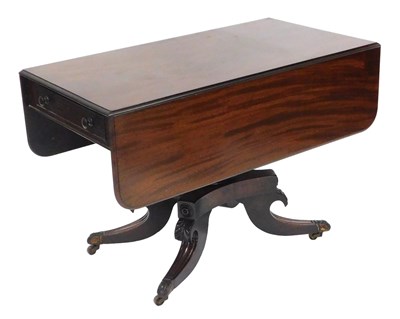 Lot 669 - A Regency mahogany Pembroke table, with a end...