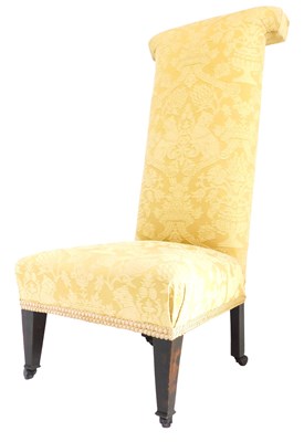Lot 670 - A late Victorian mahogany prie dieu chair,...