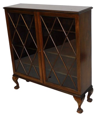 Lot 681 - An early 20thC mahogany display cabinet,with...
