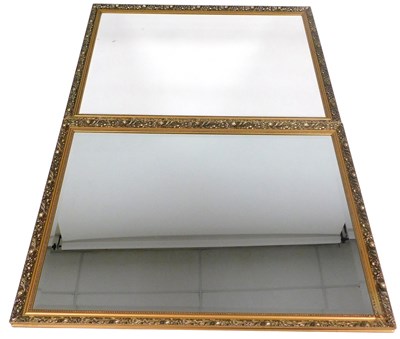 Lot 686 - A pair of rectangular gilt wood wall...