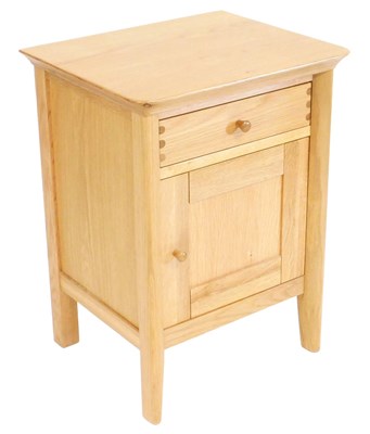 Lot 696 - A John Lewis Essence range light oak bedside...
