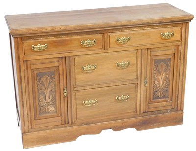 Lot 694 - A Victorian walnut dresser base, with two long...