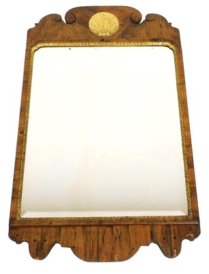 Lot 698 - A George II style walnut and gilt wood wall...